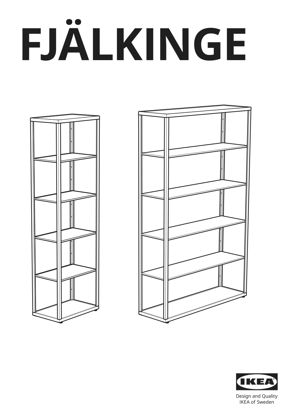 Assembly instructions for IKEA Fjaelkinge shelf unit white | Page 1 - IKEA FJÄLKINGE shelf unit with drawers 999.325.40