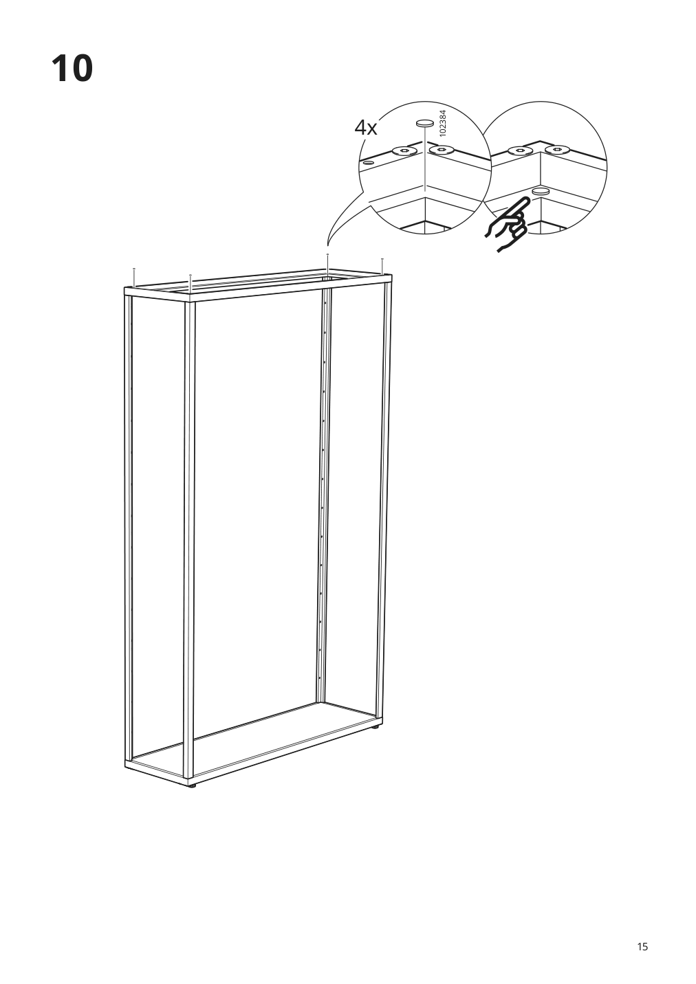 Assembly instructions for IKEA Fjaelkinge shelf unit white | Page 15 - IKEA FJÄLKINGE shelf unit 602.216.83