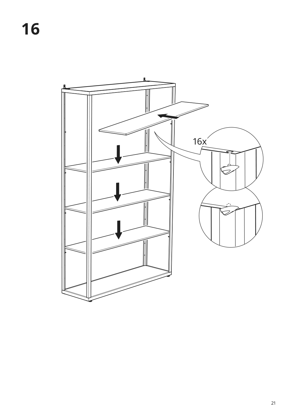 Assembly instructions for IKEA Fjaelkinge shelf unit white | Page 21 - IKEA FJÄLKINGE shelf unit with drawers 999.325.40