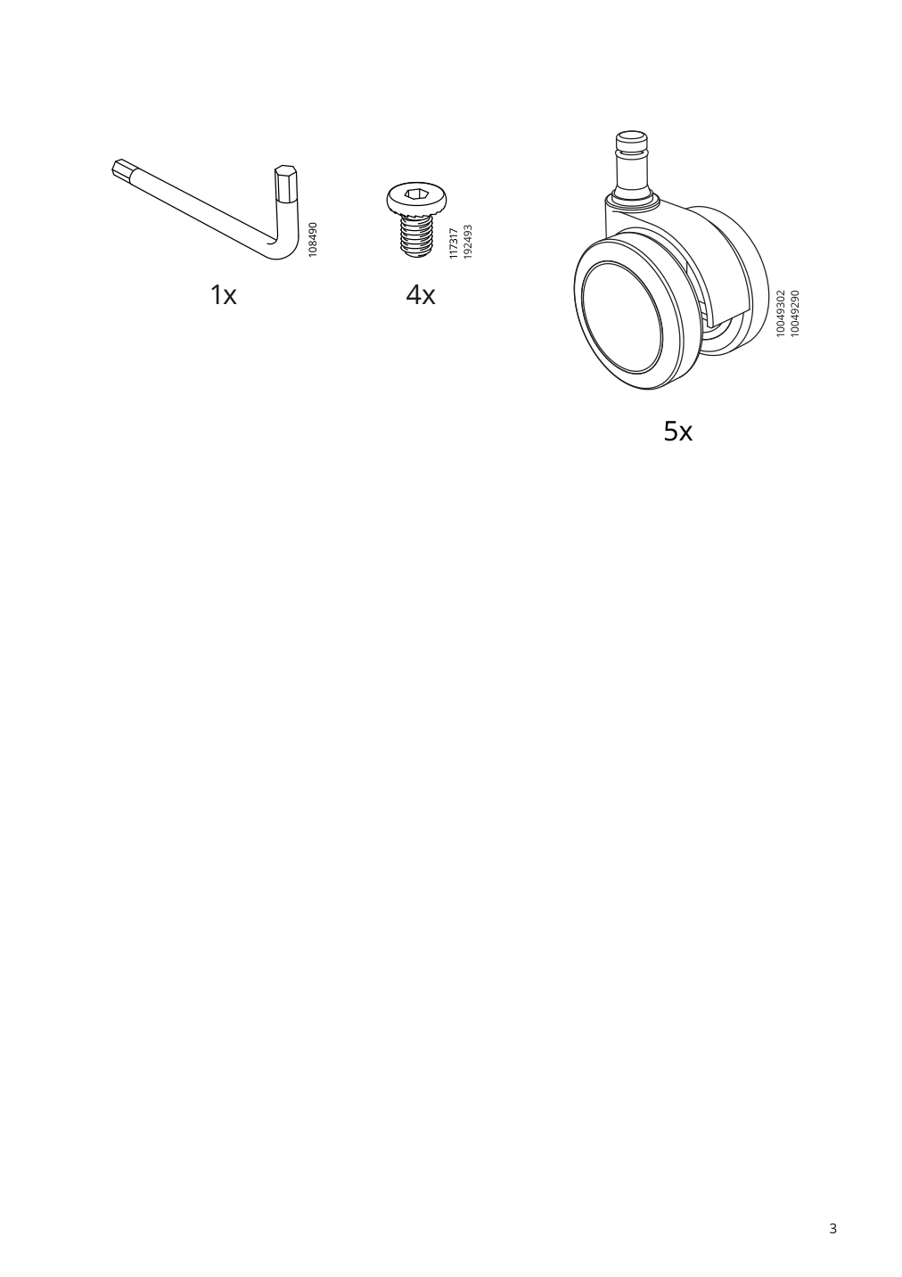 Assembly instructions for IKEA Fjaellberget conference chair with casters black stained ash veneer gunnared dark gray | Page 3 - IKEA RIDSPÖ / FJÄLLBERGET desk and chair 095.030.25