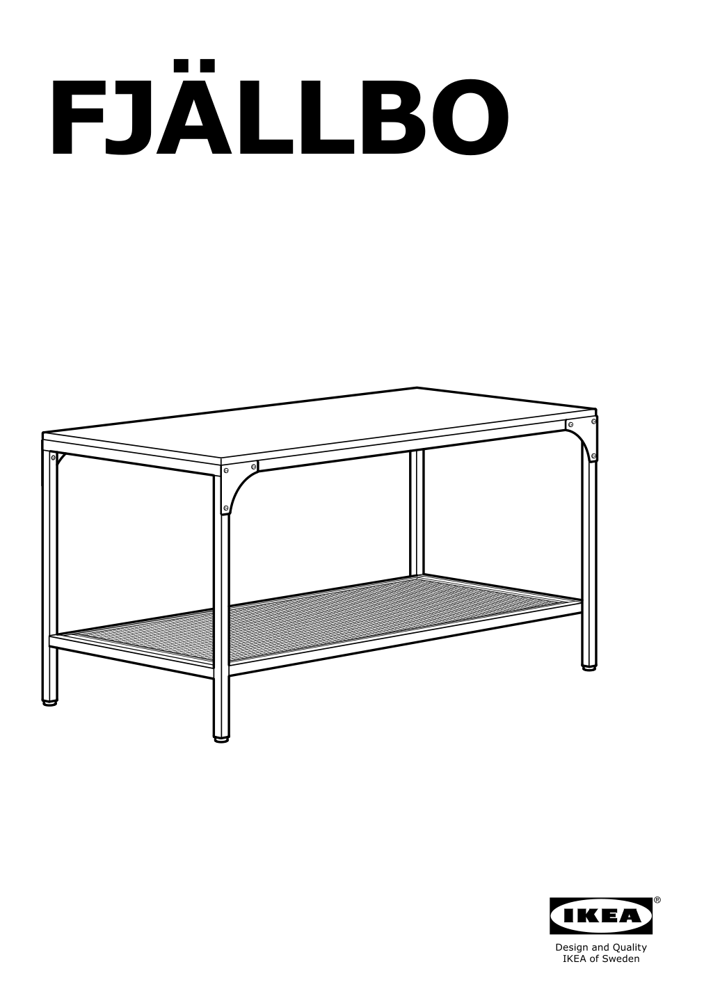 Assembly instructions for IKEA Fjaellbo coffee table black | Page 1 - IKEA FJÄLLBO coffee table 703.354.86