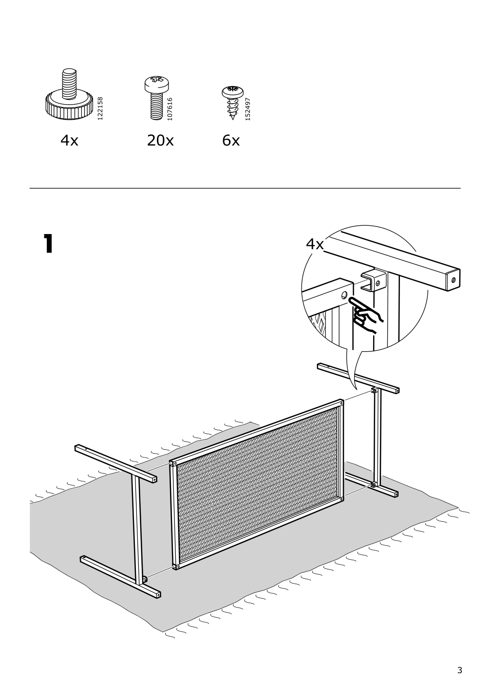 Assembly instructions for IKEA Fjaellbo coffee table black | Page 3 - IKEA FJÄLLBO coffee table 703.354.86