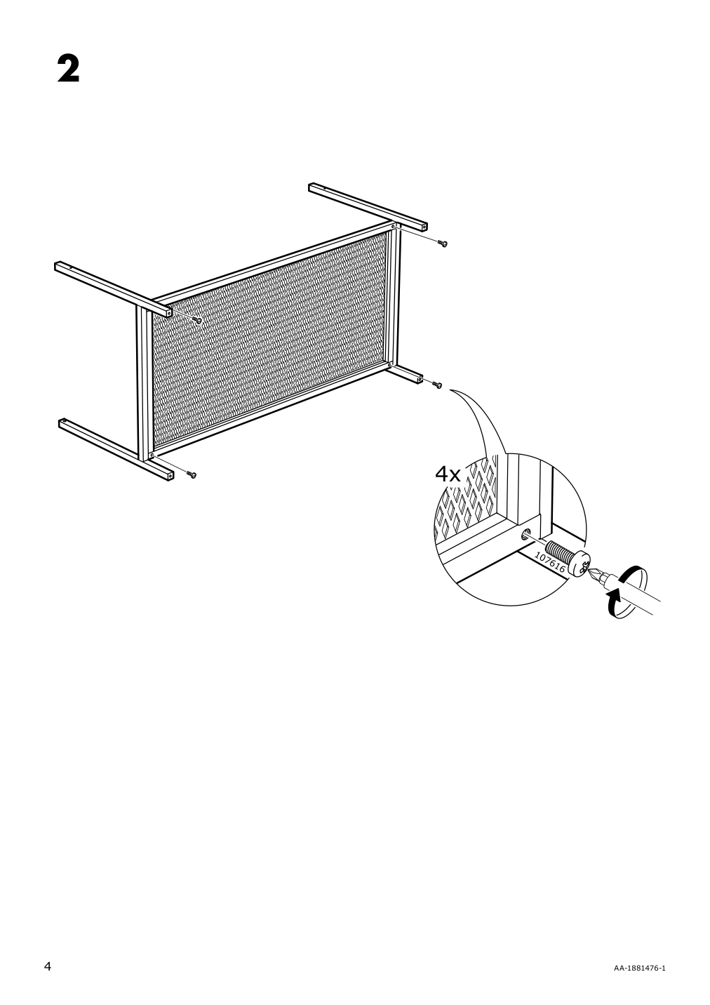 Assembly instructions for IKEA Fjaellbo coffee table black | Page 4 - IKEA FJÄLLBO coffee table 703.354.86