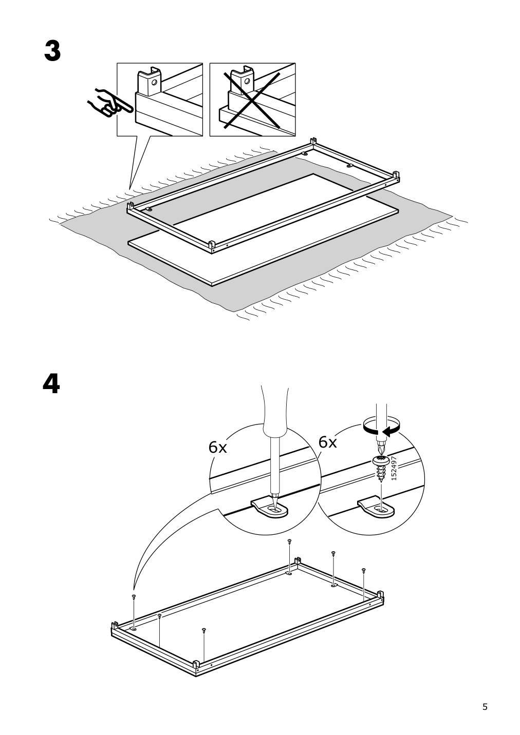 Assembly instructions for IKEA Fjaellbo coffee table black | Page 5 - IKEA FJÄLLBO coffee table 703.354.86