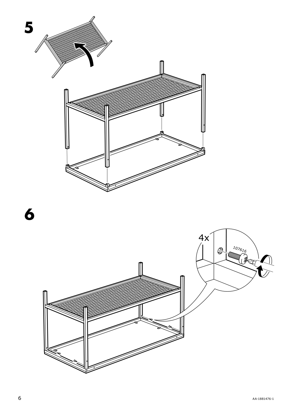 Assembly instructions for IKEA Fjaellbo coffee table black | Page 6 - IKEA FJÄLLBO coffee table 703.354.86