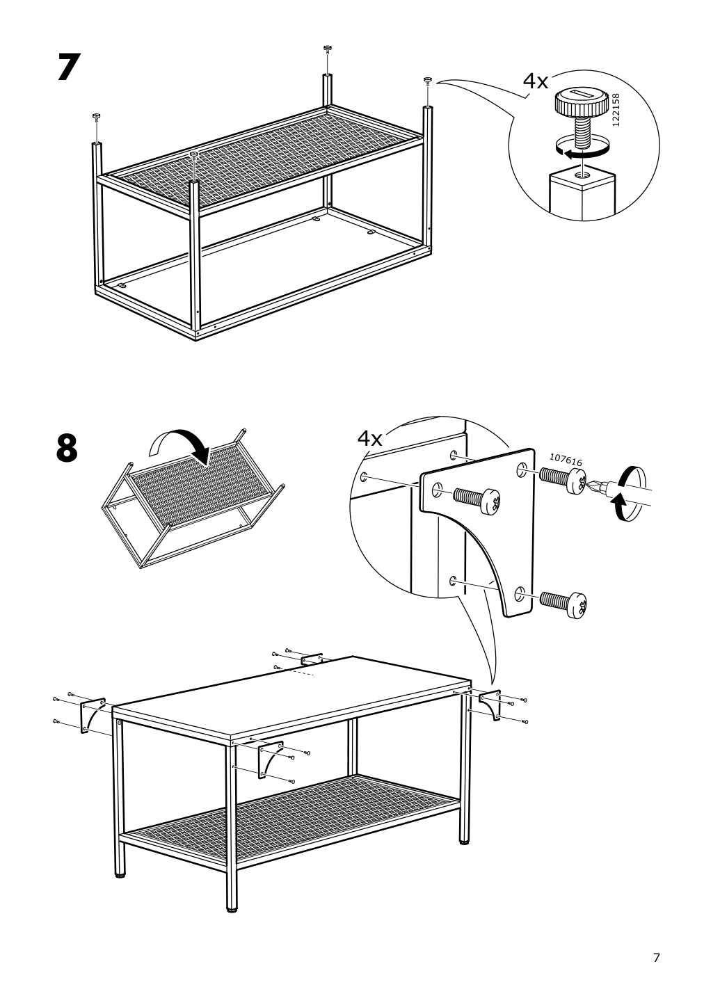 Assembly instructions for IKEA Fjaellbo coffee table black | Page 7 - IKEA FJÄLLBO coffee table 703.354.86