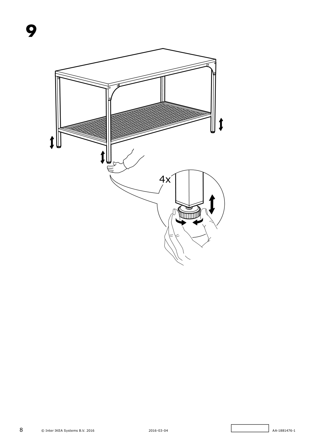 Assembly instructions for IKEA Fjaellbo coffee table black | Page 8 - IKEA FJÄLLBO coffee table 703.354.86