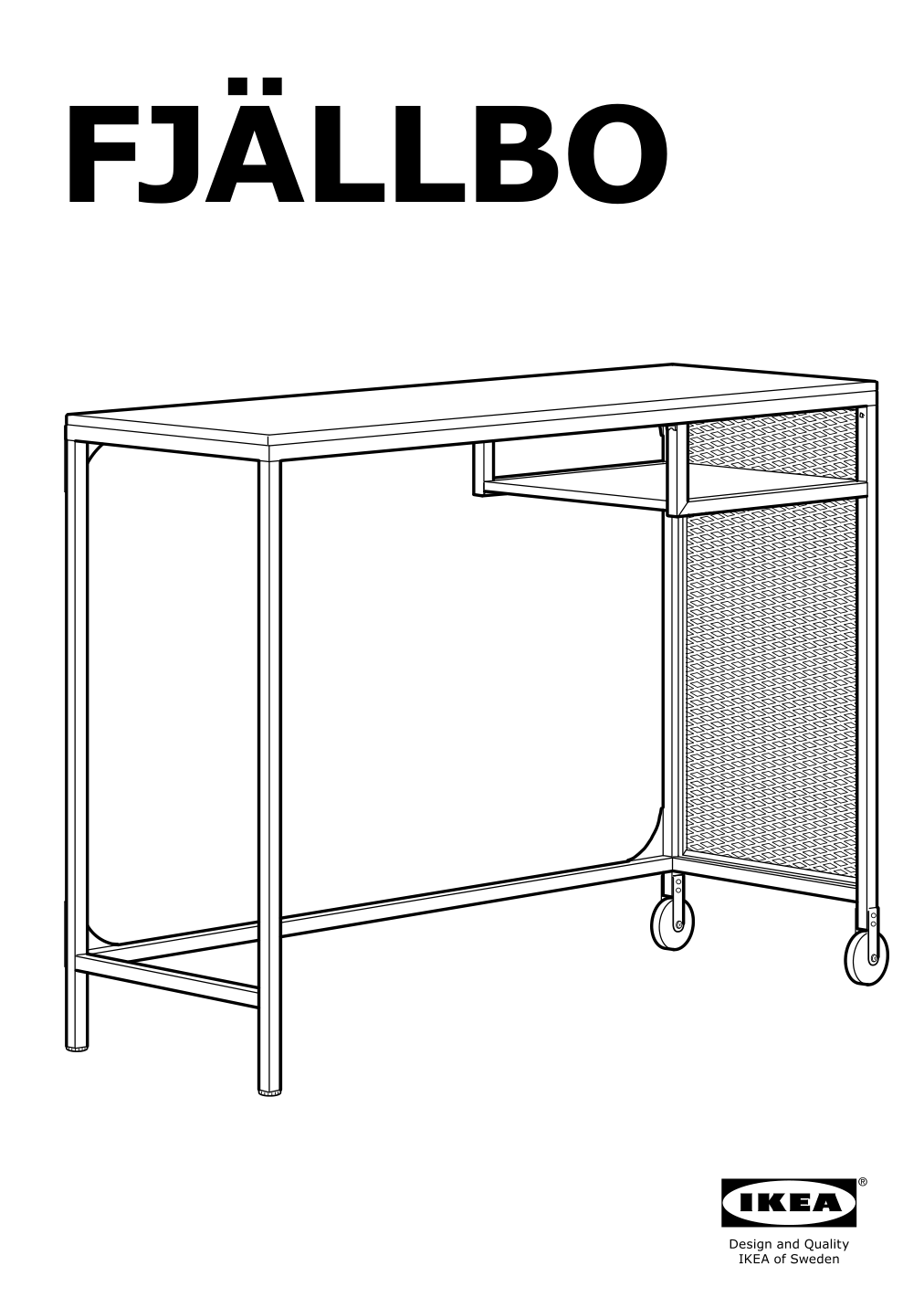 Assembly instructions for IKEA Fjaellbo laptop table black | Page 1 - IKEA FJÄLLBO/KULLABERG / GULLHULT desk and storage combination 294.365.77