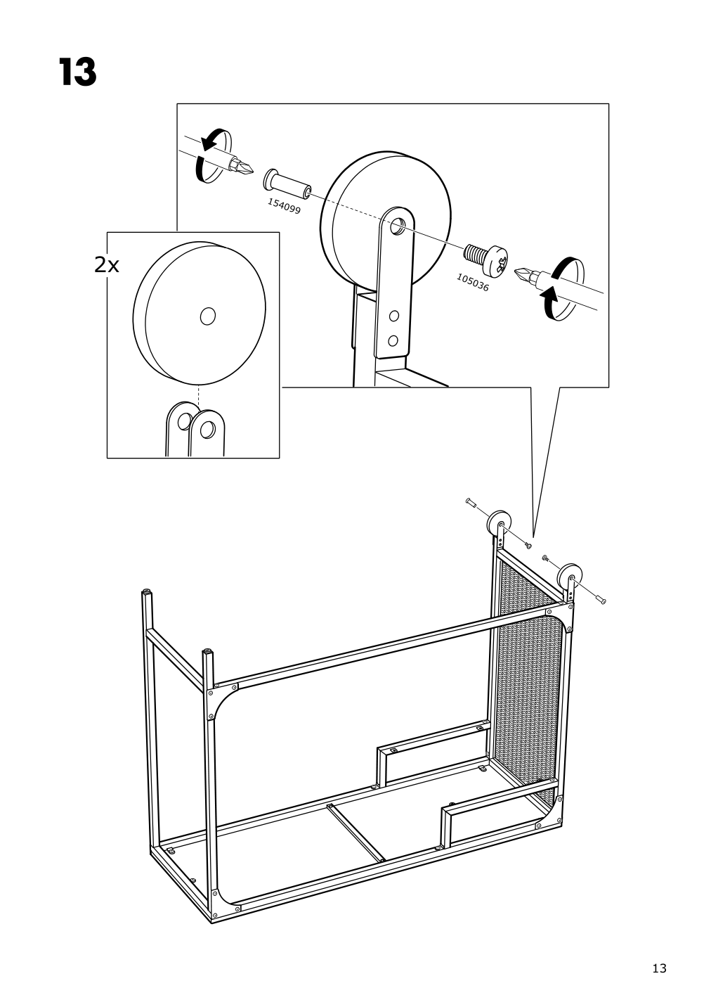 Assembly instructions for IKEA Fjaellbo laptop table black | Page 13 - IKEA FJÄLLBO/KULLABERG / GULLHULT desk and storage combination 294.365.77