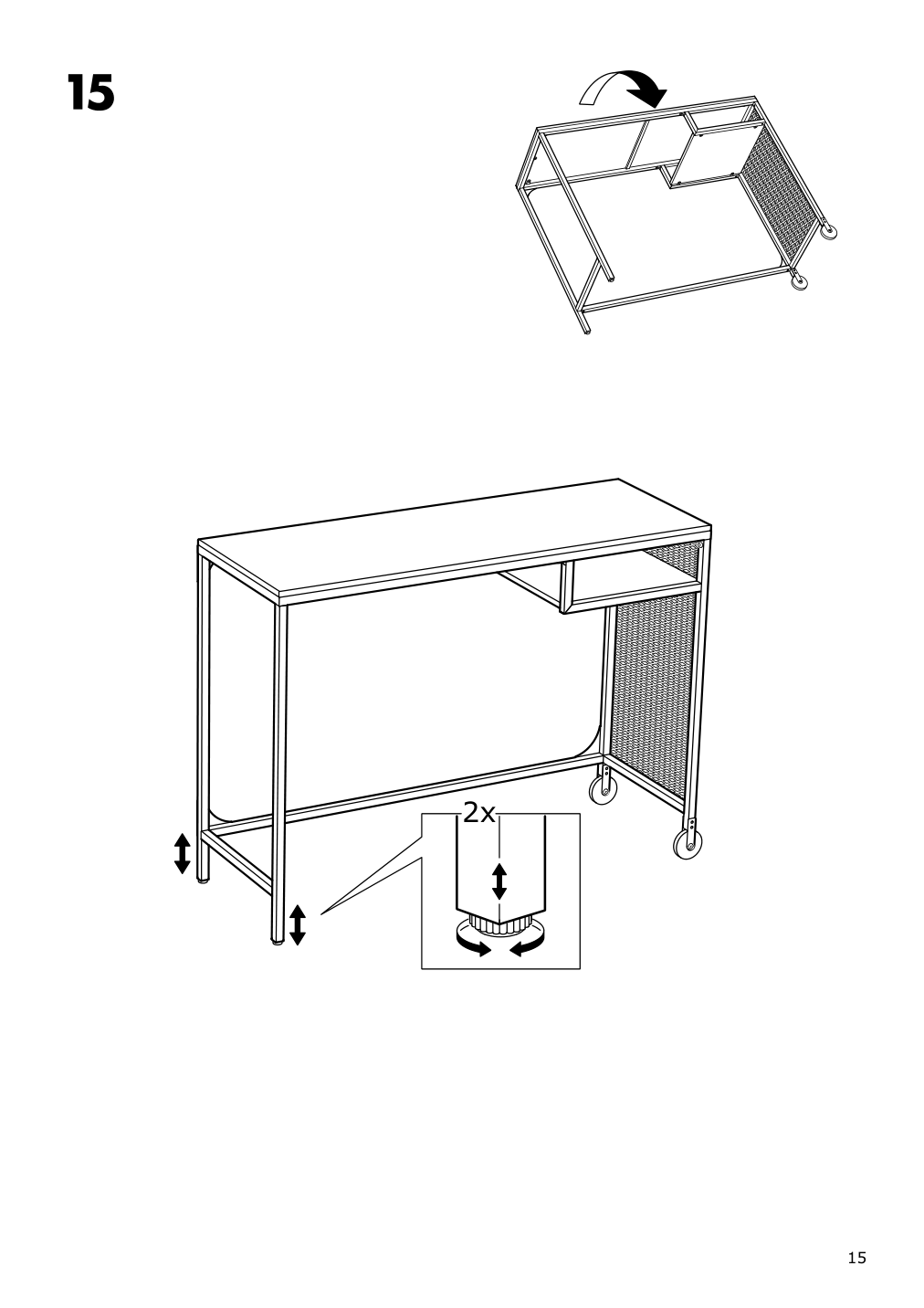 Assembly instructions for IKEA Fjaellbo laptop table black | Page 15 - IKEA FJÄLLBO/KULLABERG / GULLHULT desk and storage combination 294.365.77