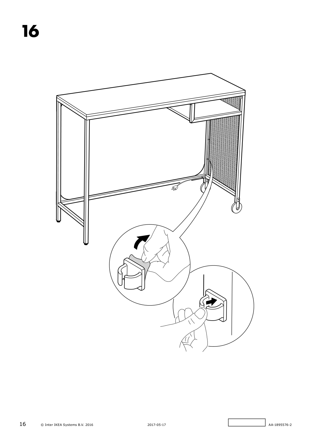 Assembly instructions for IKEA Fjaellbo laptop table black | Page 16 - IKEA FJÄLLBO/KULLABERG / GULLHULT desk and storage combination 294.365.77