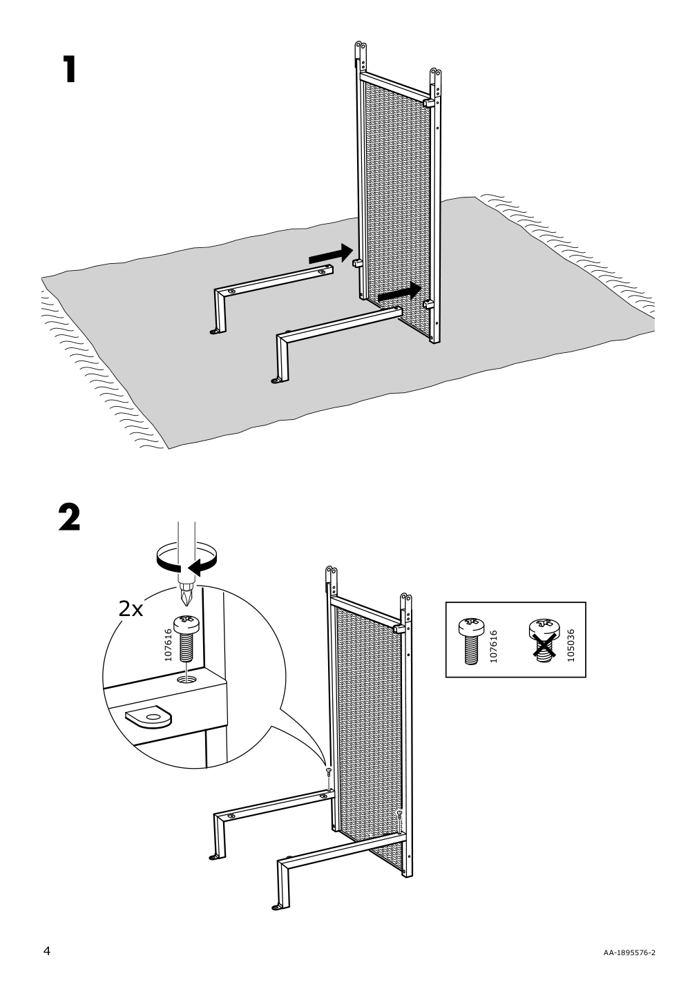 Assembly instructions for IKEA Fjaellbo laptop table black | Page 4 - IKEA FJÄLLBO/KULLABERG / GULLHULT desk and storage combination 294.365.77