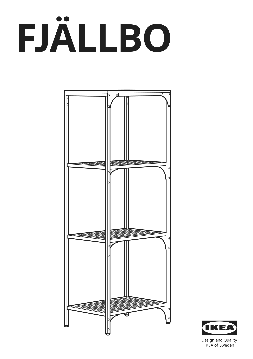 Assembly instructions for IKEA Fjaellbo shelf unit black | Page 1 - IKEA FJÄLLBO/KULLABERG / GULLHULT desk and storage combination 394.365.72