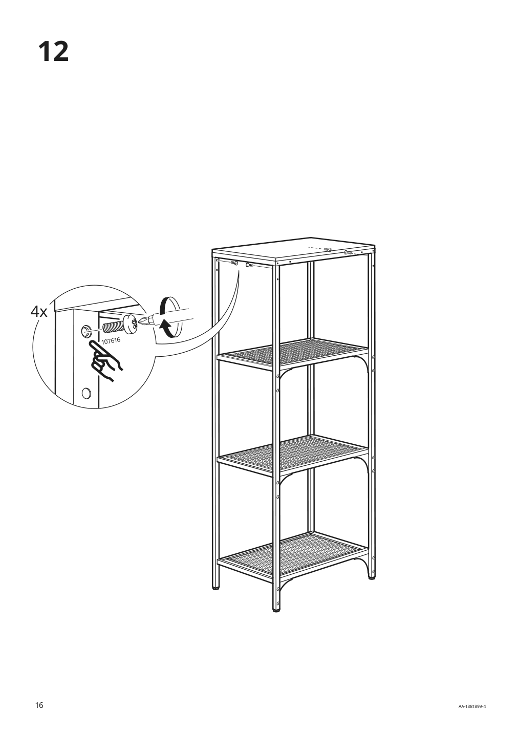 Assembly instructions for IKEA Fjaellbo shelf unit black | Page 16 - IKEA FJÄLLBO/KULLABERG / GULLHULT desk and storage combination 394.365.72