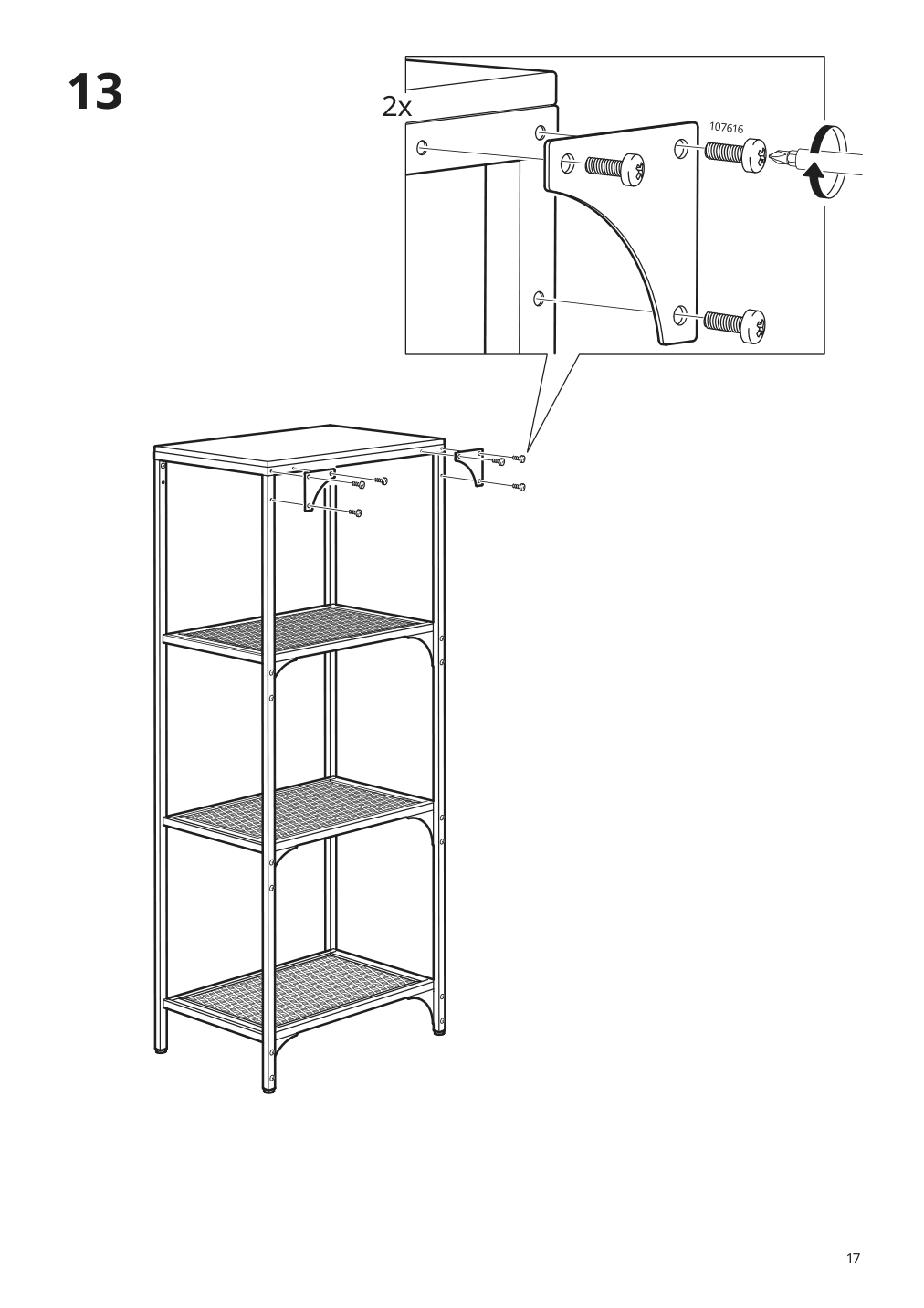 Assembly instructions for IKEA Fjaellbo shelf unit black | Page 17 - IKEA FJÄLLBO/KULLABERG / GULLHULT desk and storage combination 394.365.72