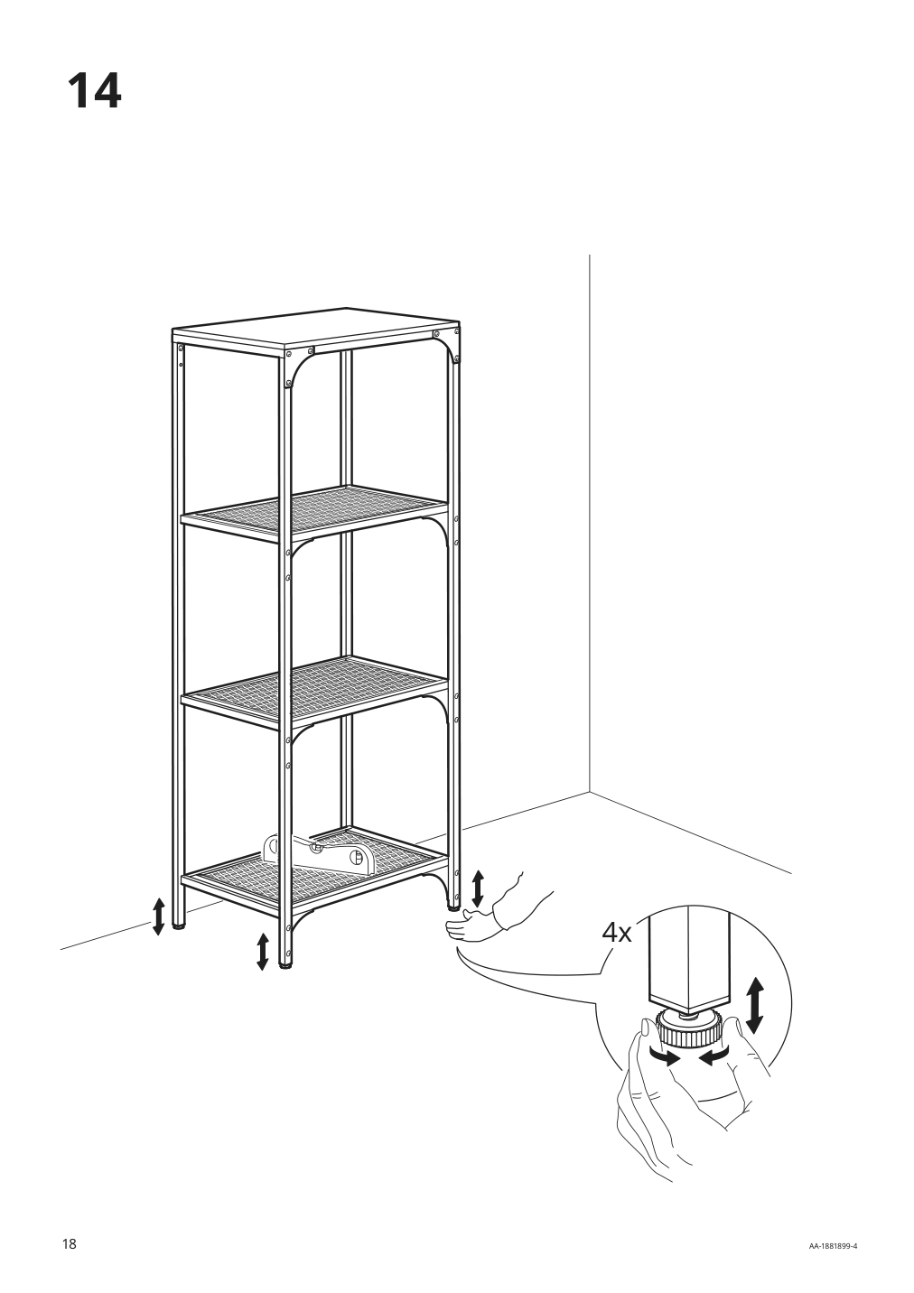 Assembly instructions for IKEA Fjaellbo shelf unit black | Page 18 - IKEA FJÄLLBO/KULLABERG / GULLHULT desk and storage combination 394.365.72