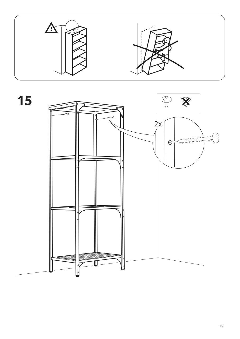 Assembly instructions for IKEA Fjaellbo shelf unit black | Page 19 - IKEA FJÄLLBO/KULLABERG / GULLHULT desk and storage combination 394.365.72