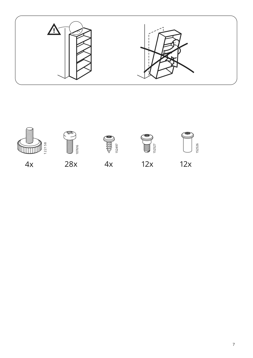 Assembly instructions for IKEA Fjaellbo shelf unit black | Page 7 - IKEA FJÄLLBO/KULLABERG / GULLHULT desk and storage combination 394.365.72