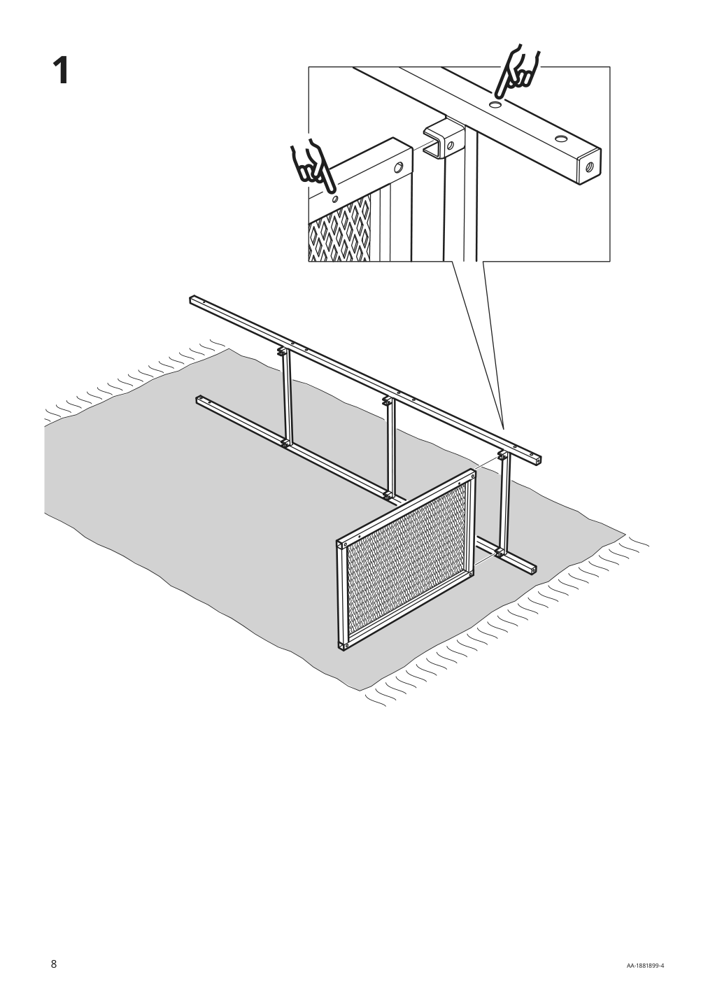 Assembly instructions for IKEA Fjaellbo shelf unit black | Page 8 - IKEA FJÄLLBO/KULLABERG / GULLHULT desk and storage combination 394.365.72