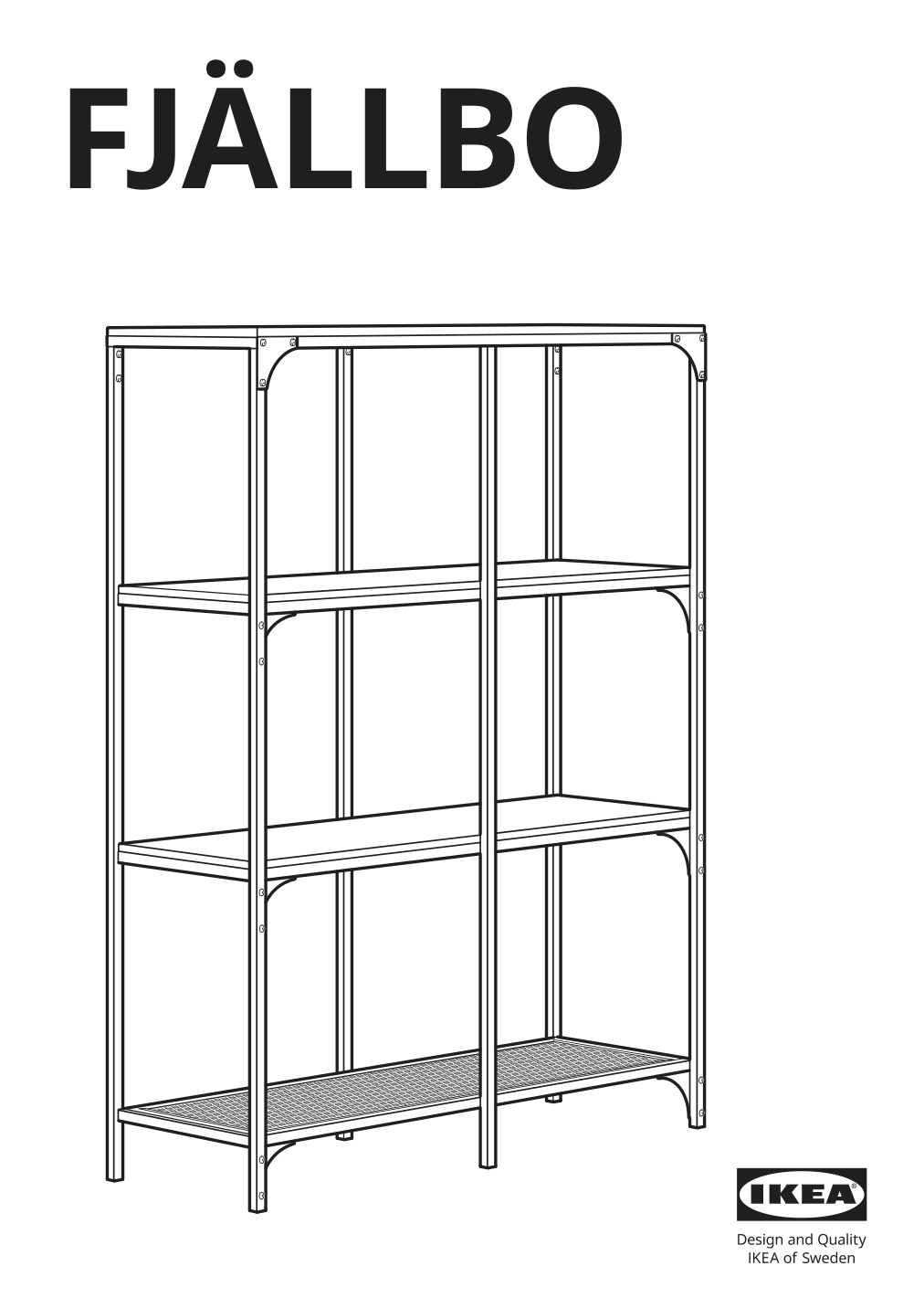 Assembly instructions for IKEA Fjaellbo shelf unit black | Page 1 - IKEA FJÄLLBO/KULLABERG / GULLHULT desk and storage combination 394.365.72