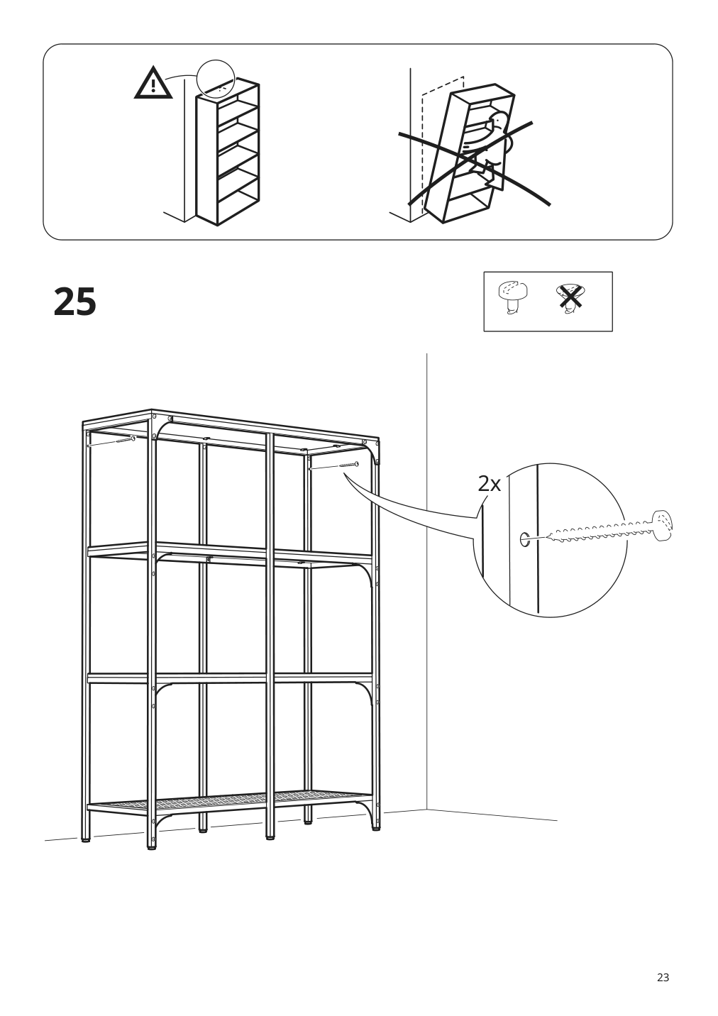 Assembly instructions for IKEA Fjaellbo shelf unit black | Page 23 - IKEA FJÄLLBO/KULLABERG / GULLHULT desk and storage combination 394.365.72