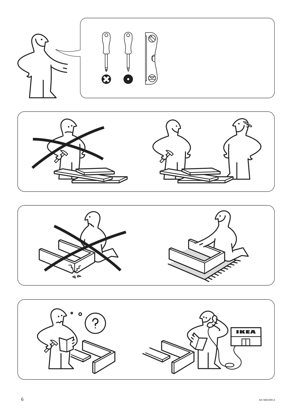 Assembly instructions for IKEA Fjaellbo shelf unit black | Page 6 - IKEA FJÄLLBO/KULLABERG / GULLHULT desk and storage combination 394.365.72