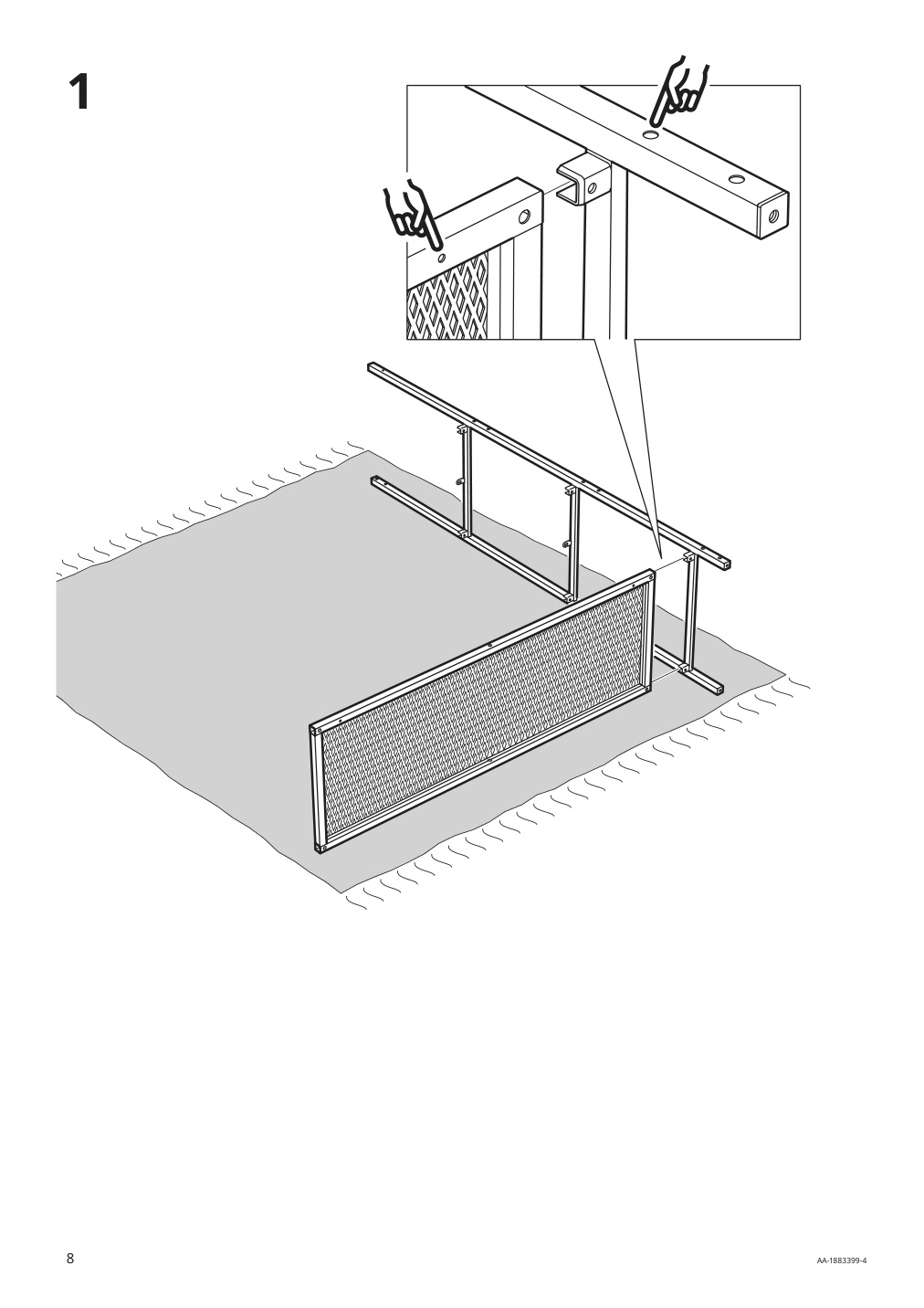 Assembly instructions for IKEA Fjaellbo shelf unit black | Page 8 - IKEA FJÄLLBO/KULLABERG / GULLHULT desk and storage combination 394.365.72