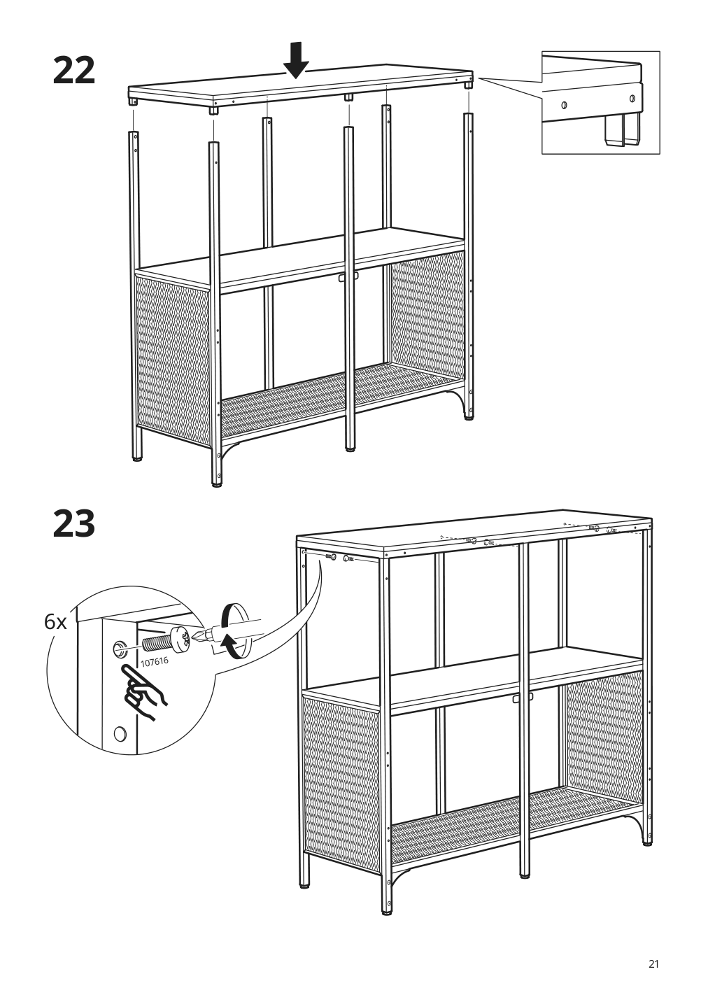 Assembly instructions for IKEA Fjaellbo shelf unit black | Page 21 - IKEA FJÄLLBO/KULLABERG / GULLHULT desk and storage combination 294.365.77