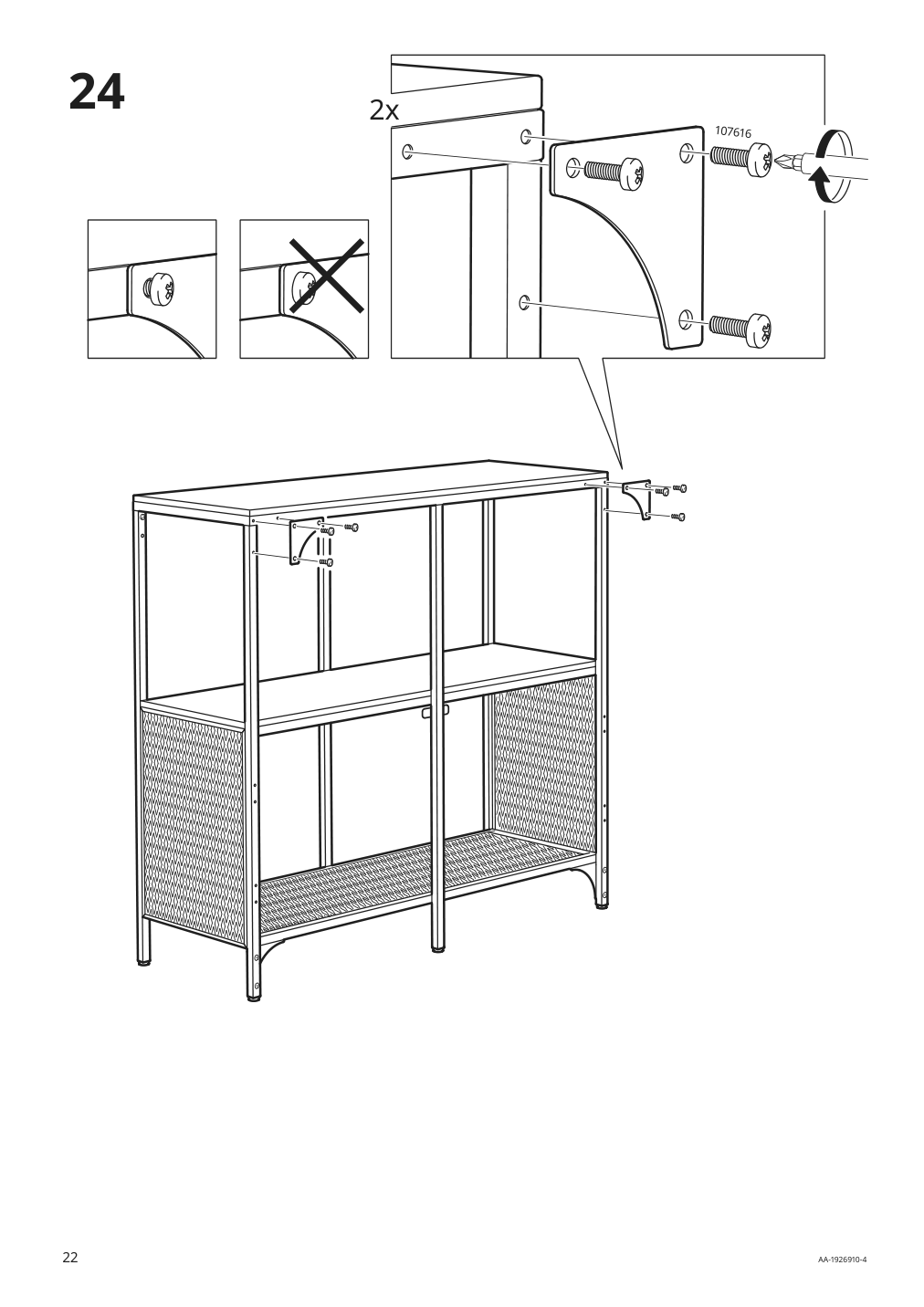 Assembly instructions for IKEA Fjaellbo shelf unit black | Page 22 - IKEA FJÄLLBO/KULLABERG / GULLHULT desk and storage combination 294.365.77