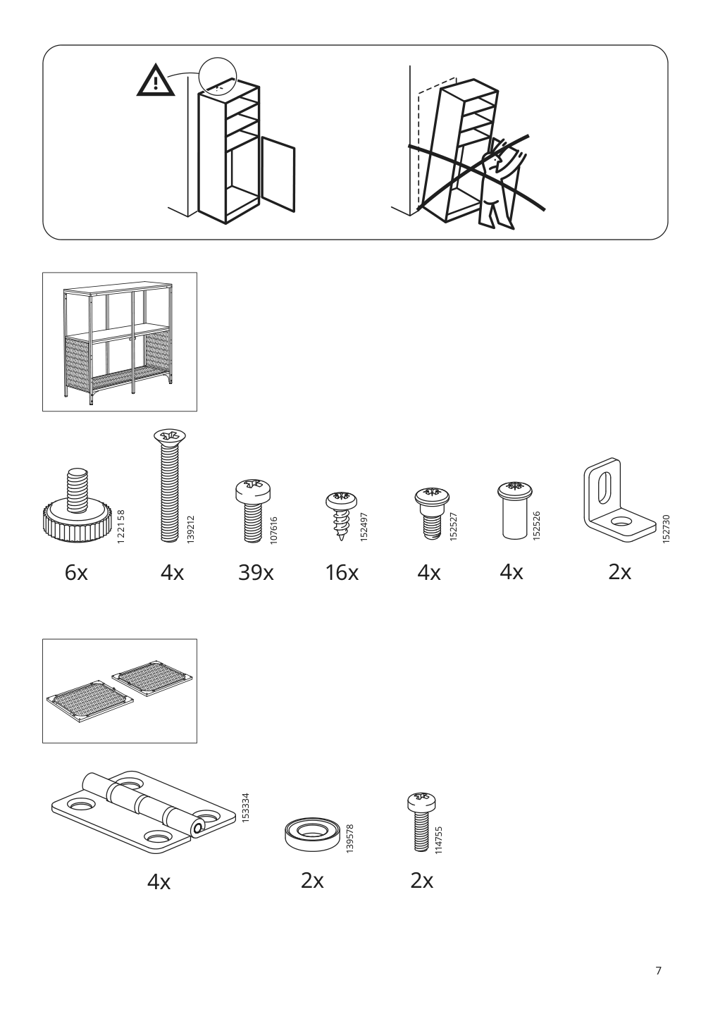 Assembly instructions for IKEA Fjaellbo shelf unit black | Page 7 - IKEA FJÄLLBO/KULLABERG / GULLHULT desk and storage combination 294.365.77