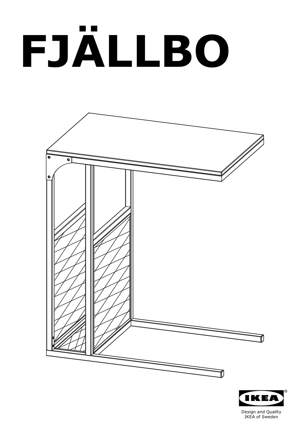 Assembly instructions for IKEA Fjaellbo side table with storage black | Page 1 - IKEA FJÄLLBO side table with storage 705.107.72