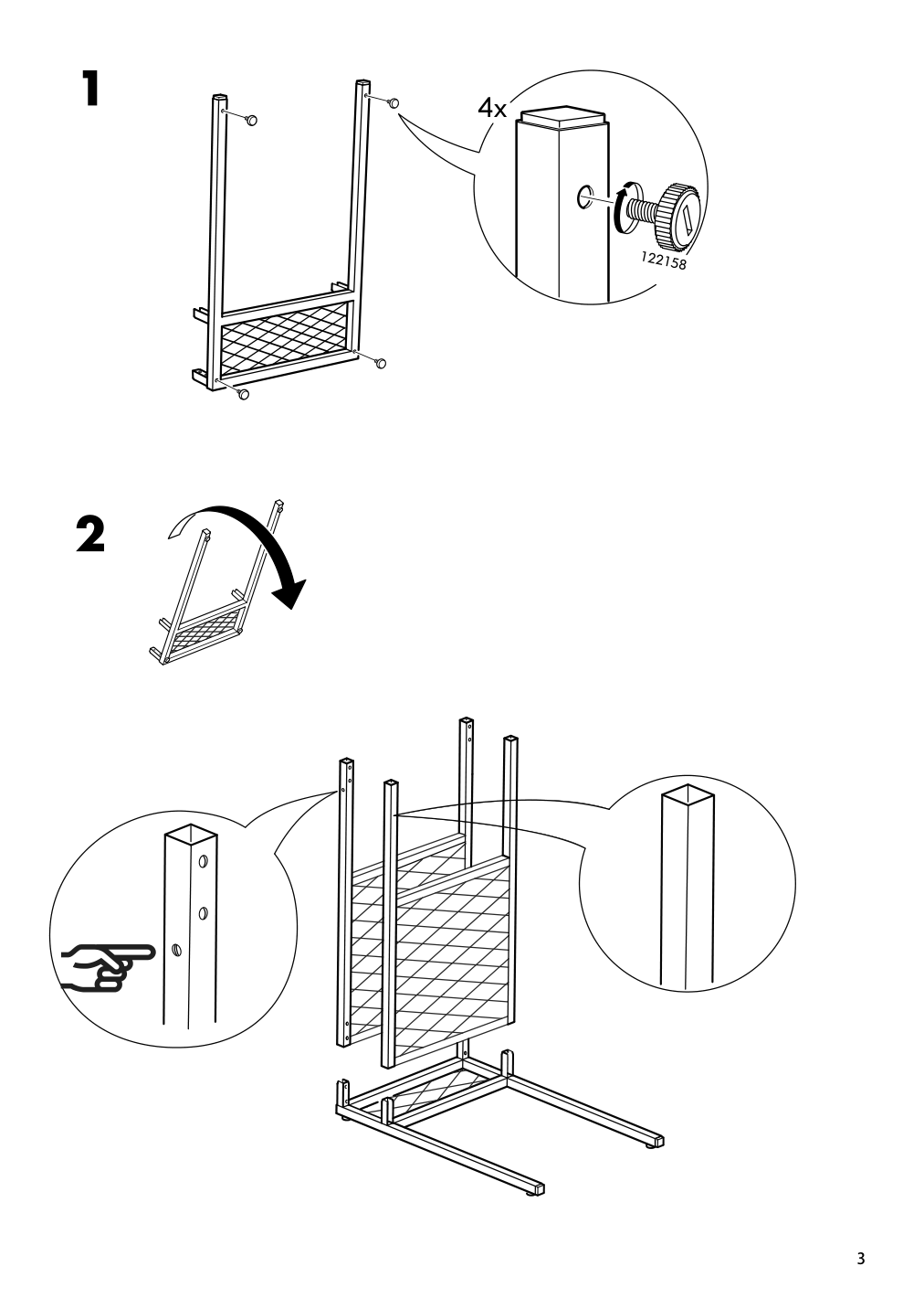 Assembly instructions for IKEA Fjaellbo side table with storage black | Page 3 - IKEA FJÄLLBO side table with storage 705.107.72