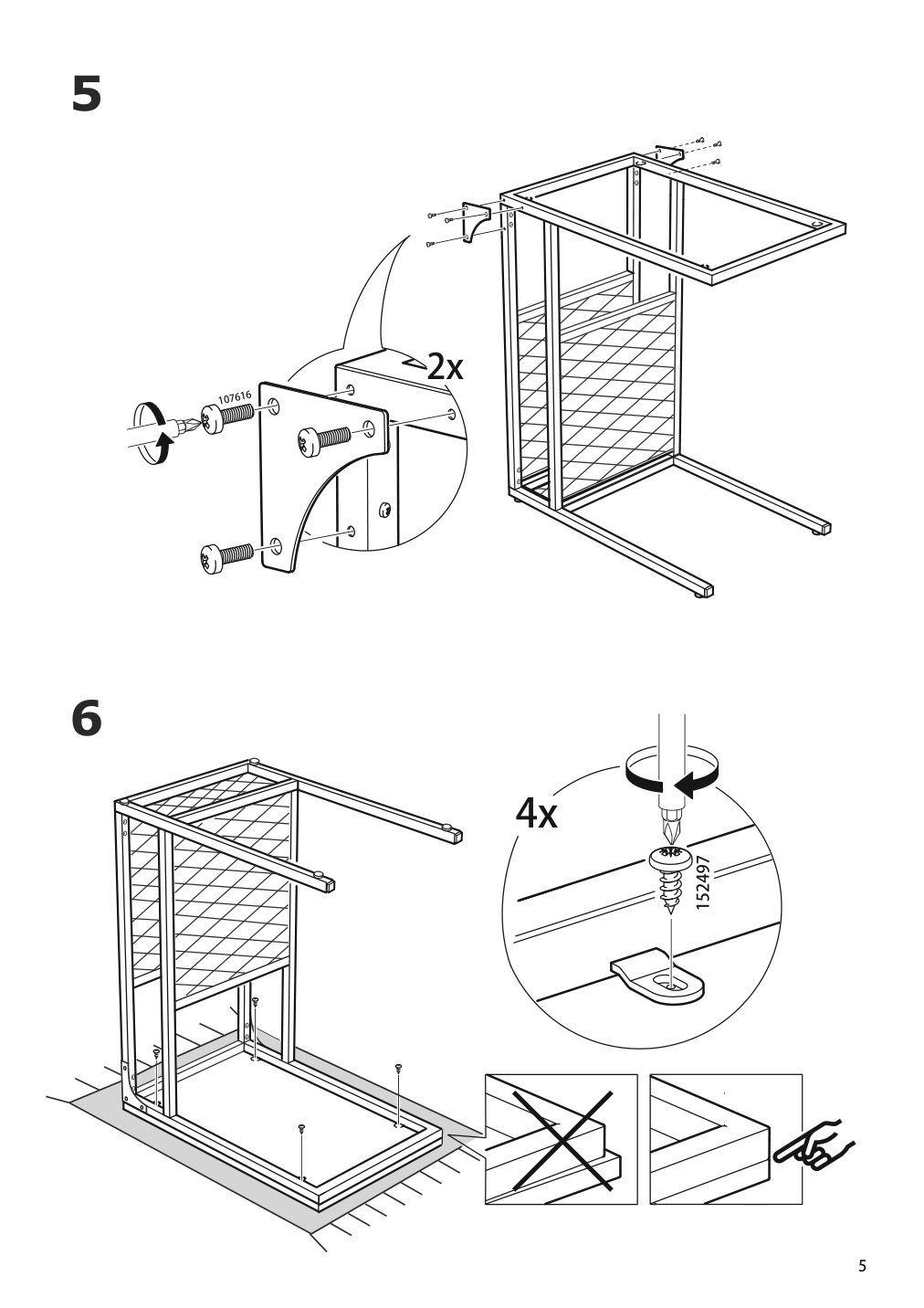 Assembly instructions for IKEA Fjaellbo side table with storage black | Page 5 - IKEA FJÄLLBO side table with storage 705.107.72