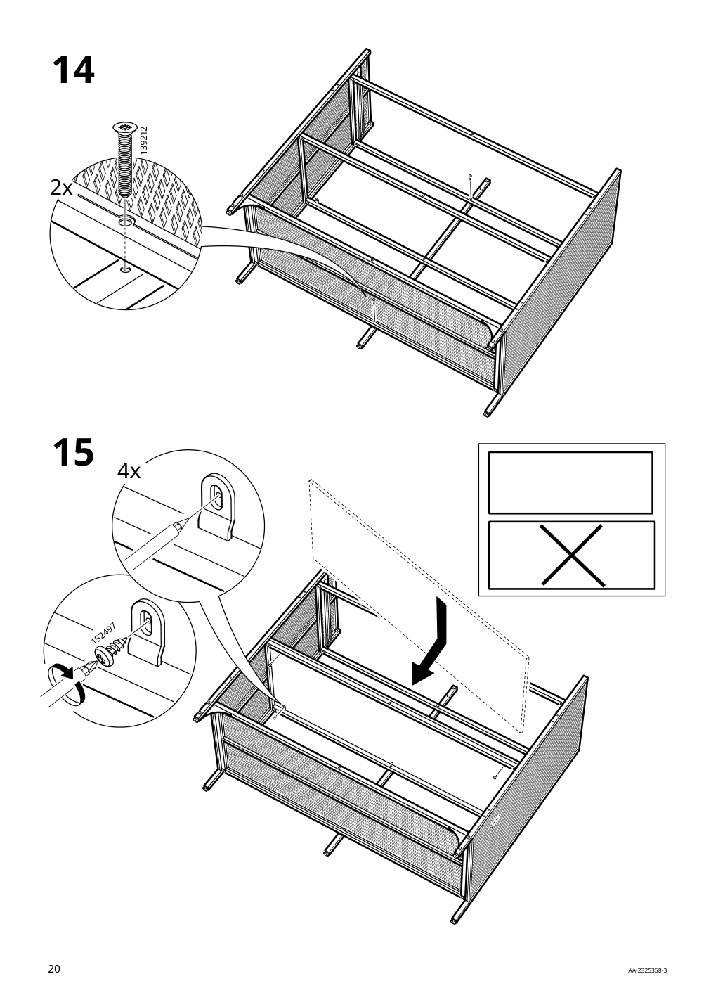 Assembly instructions for IKEA Fjaellbo sideboard black | Page 20 - IKEA FJÄLLBO sideboard 005.027.99