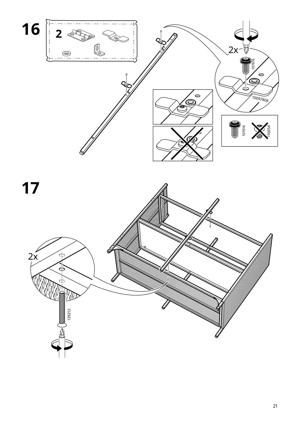 Assembly instructions for IKEA Fjaellbo sideboard black | Page 21 - IKEA FJÄLLBO sideboard 005.027.99