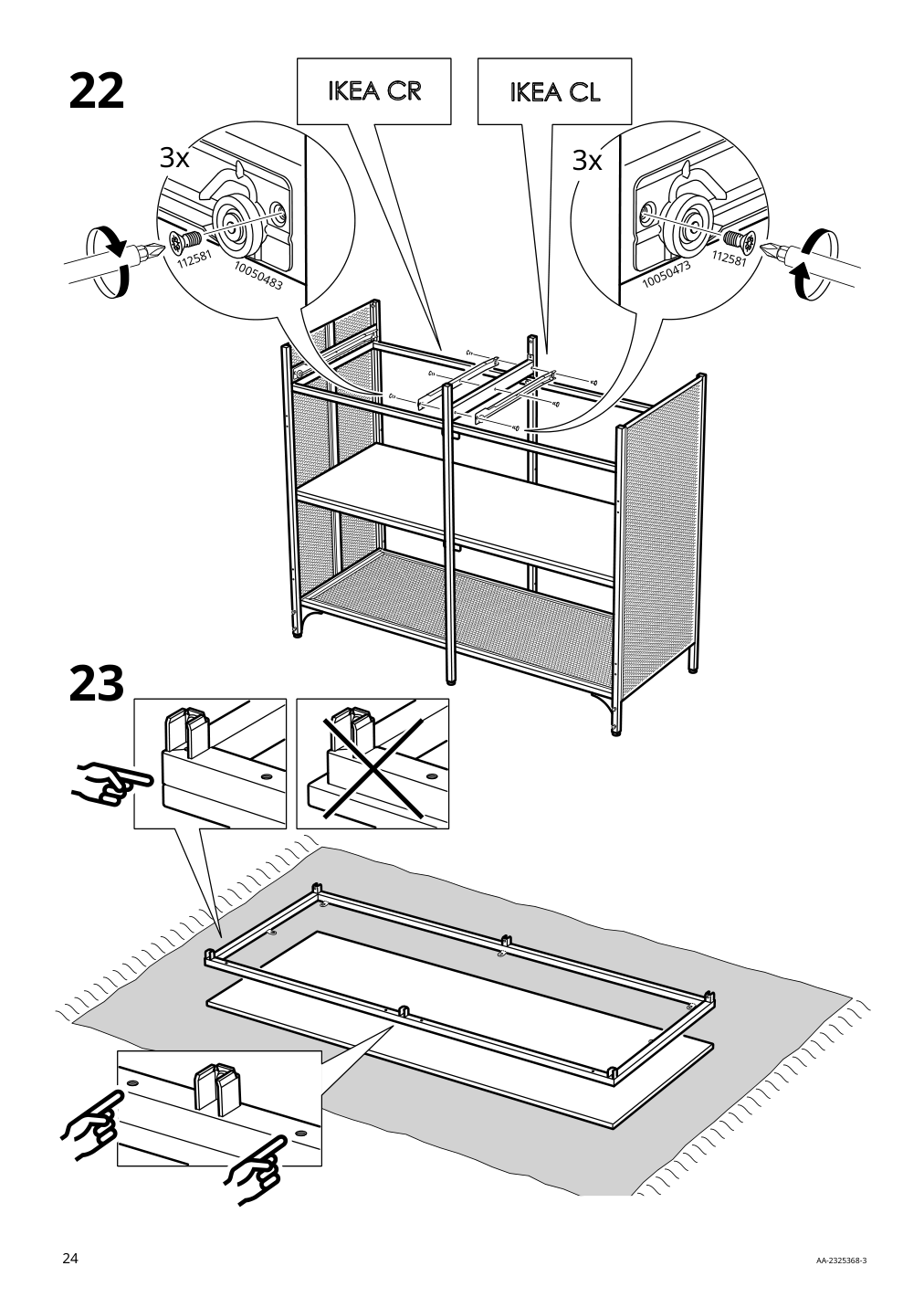 Assembly instructions for IKEA Fjaellbo sideboard black | Page 24 - IKEA FJÄLLBO sideboard 005.027.99