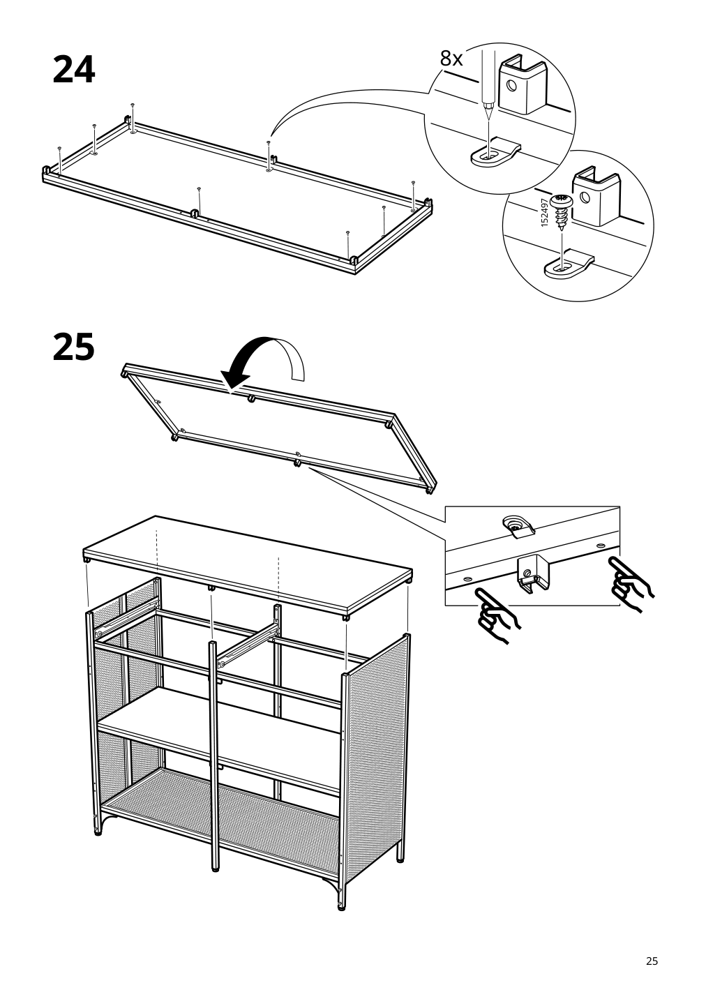 Assembly instructions for IKEA Fjaellbo sideboard black | Page 25 - IKEA FJÄLLBO sideboard 005.027.99