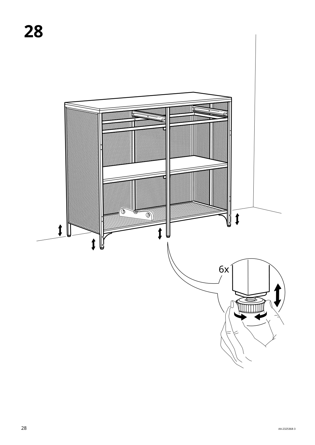 Assembly instructions for IKEA Fjaellbo sideboard black | Page 28 - IKEA FJÄLLBO sideboard 005.027.99