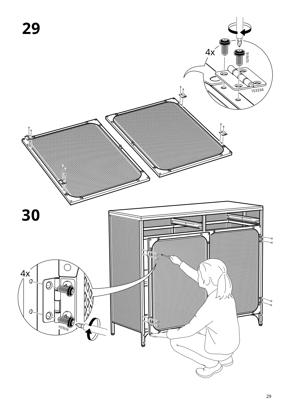 Assembly instructions for IKEA Fjaellbo sideboard black | Page 29 - IKEA FJÄLLBO sideboard 005.027.99