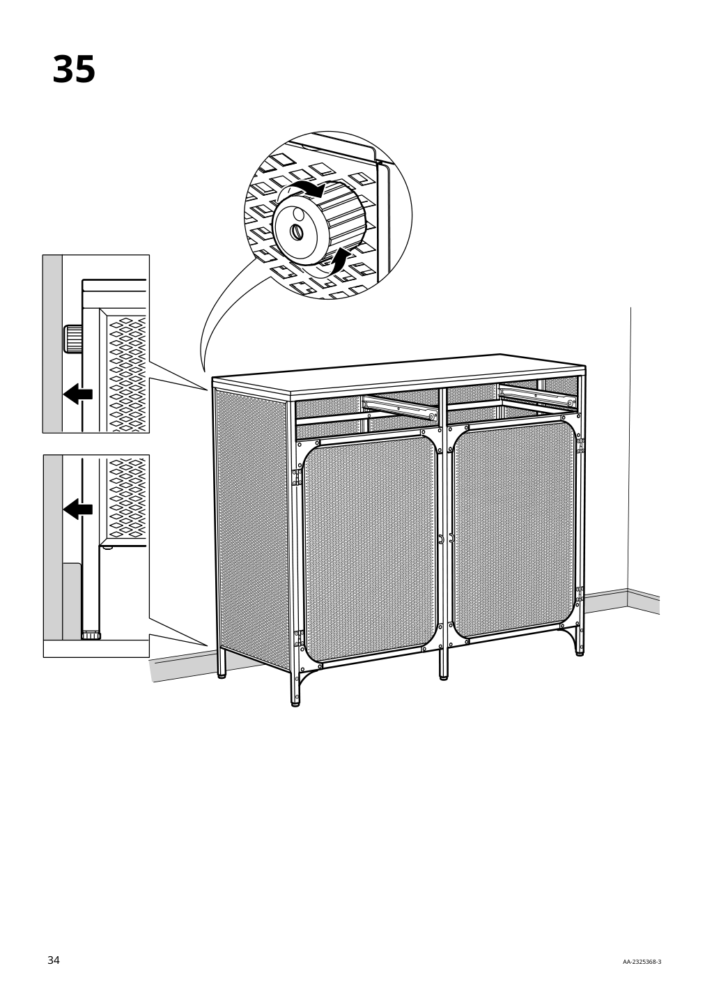 Assembly instructions for IKEA Fjaellbo sideboard black | Page 34 - IKEA FJÄLLBO sideboard 005.027.99