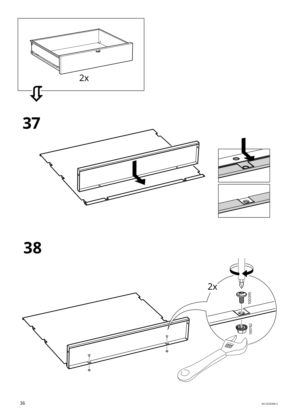 Assembly instructions for IKEA Fjaellbo sideboard black | Page 36 - IKEA FJÄLLBO sideboard 005.027.99