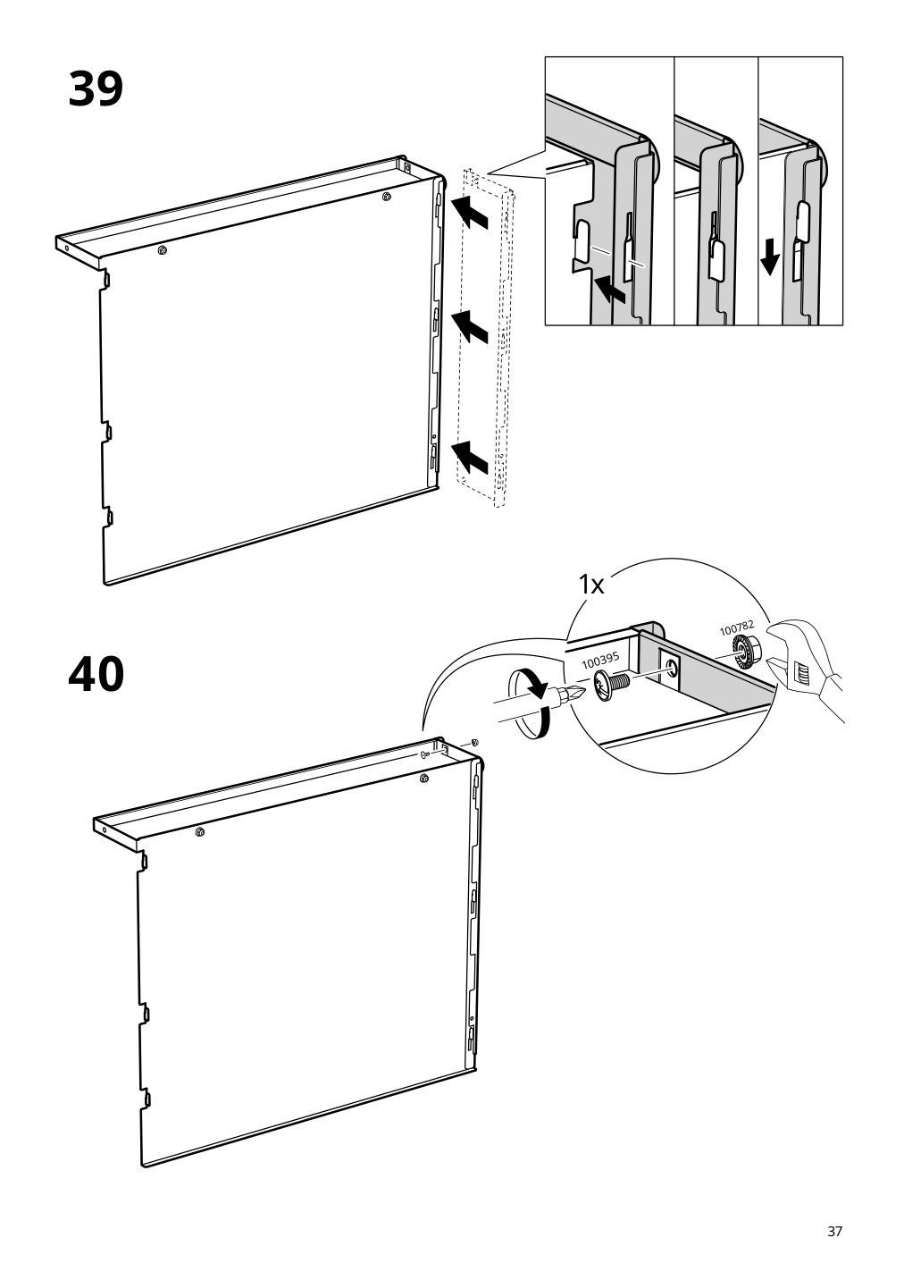 Assembly instructions for IKEA Fjaellbo sideboard black | Page 37 - IKEA FJÄLLBO sideboard 005.027.99