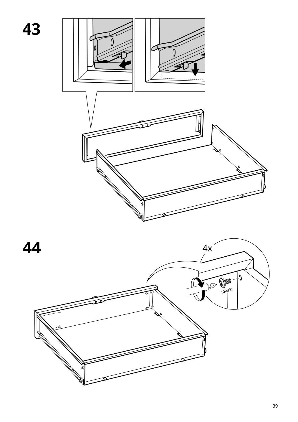 Assembly instructions for IKEA Fjaellbo sideboard black | Page 39 - IKEA FJÄLLBO sideboard 005.027.99