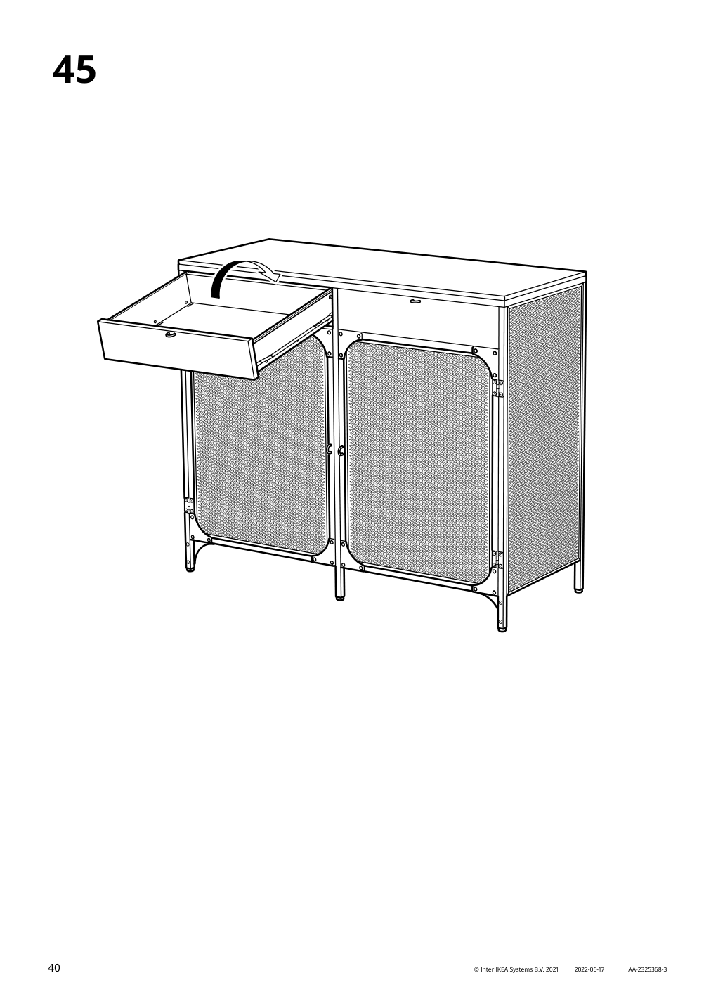 Assembly instructions for IKEA Fjaellbo sideboard black | Page 40 - IKEA FJÄLLBO sideboard 005.027.99