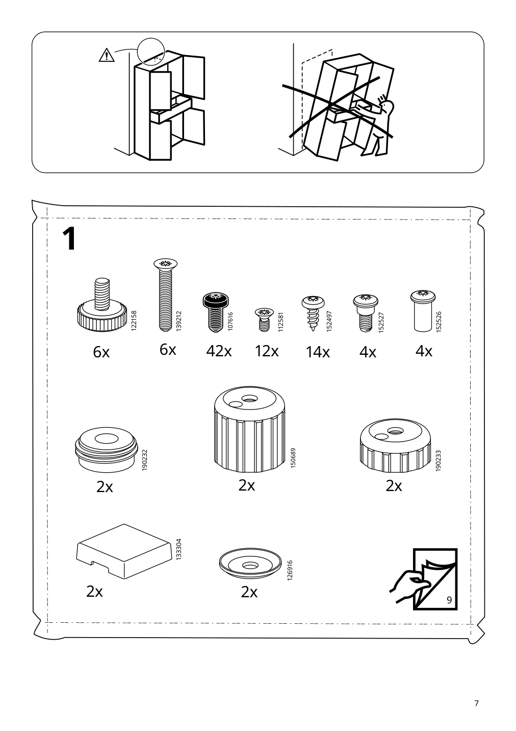 Assembly instructions for IKEA Fjaellbo sideboard black | Page 7 - IKEA FJÄLLBO sideboard 005.027.99