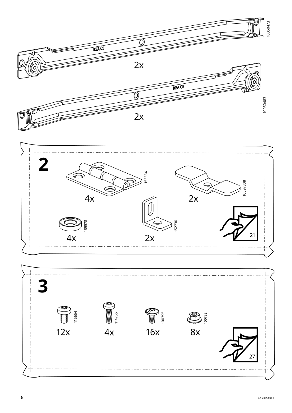 Assembly instructions for IKEA Fjaellbo sideboard black | Page 8 - IKEA FJÄLLBO sideboard 005.027.99