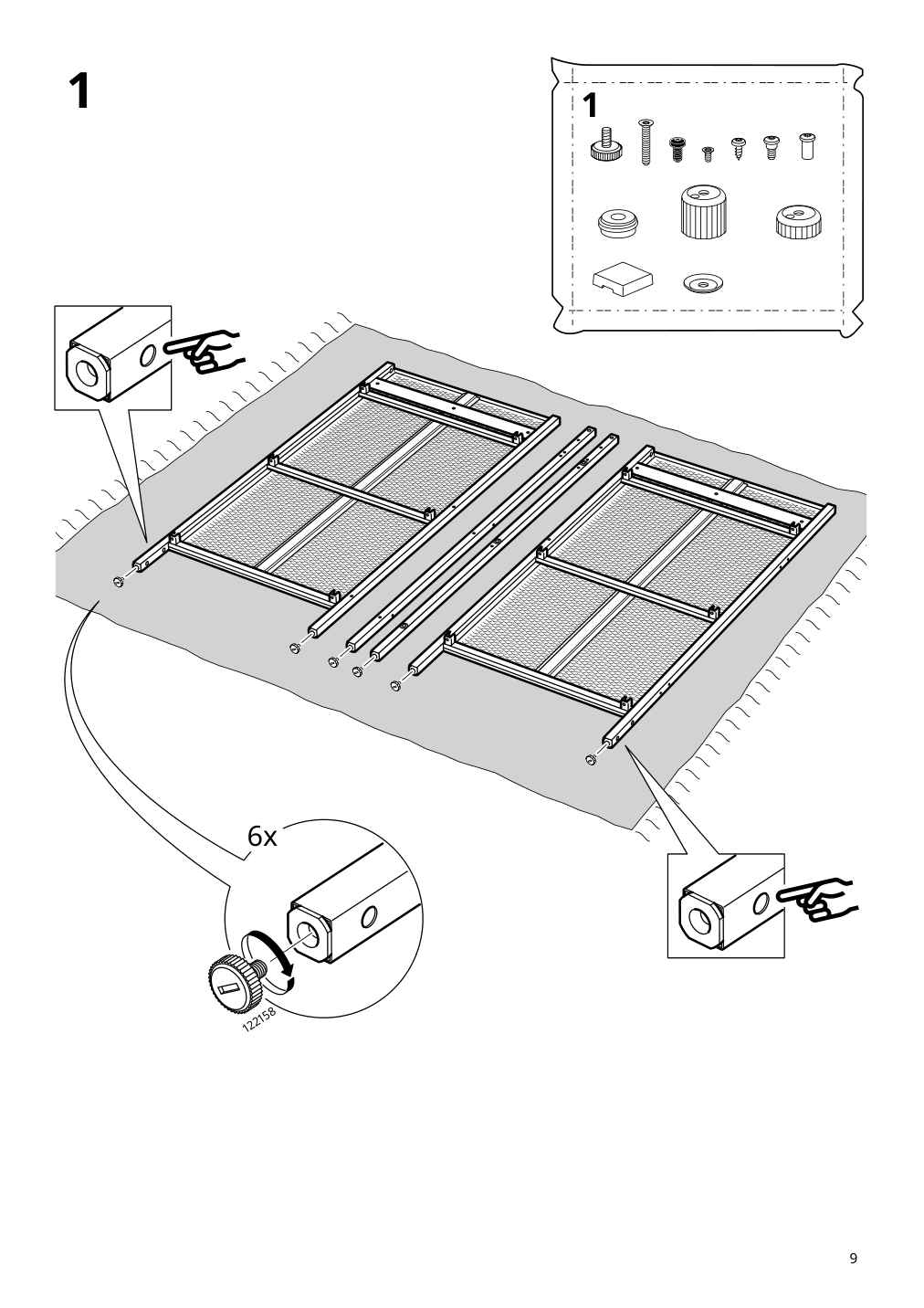 Assembly instructions for IKEA Fjaellbo sideboard black | Page 9 - IKEA FJÄLLBO sideboard 005.027.99