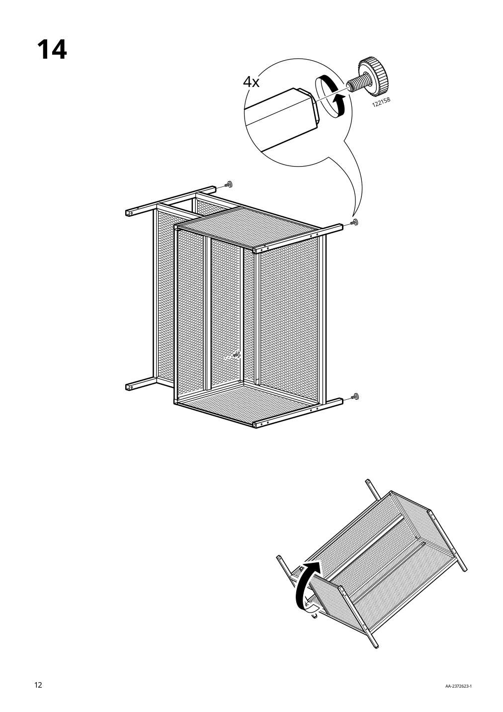 Assembly instructions for IKEA Fjaellbo storage cube black | Page 12 - IKEA FJÄLLBO storage cube 905.395.76