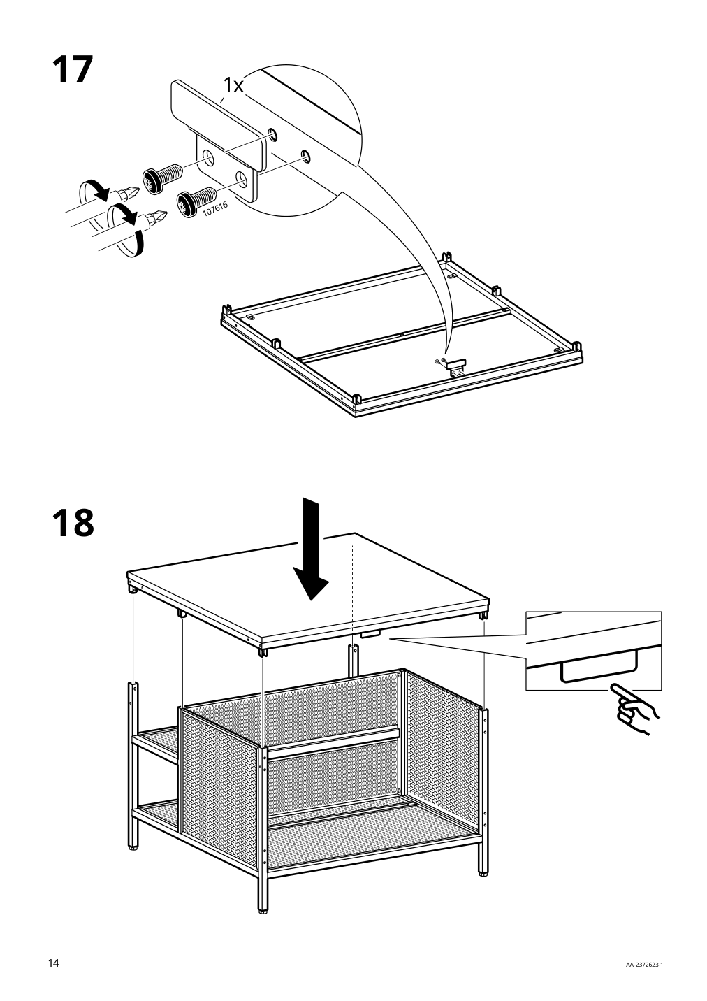 Assembly instructions for IKEA Fjaellbo storage cube black | Page 14 - IKEA FJÄLLBO storage cube 905.395.76