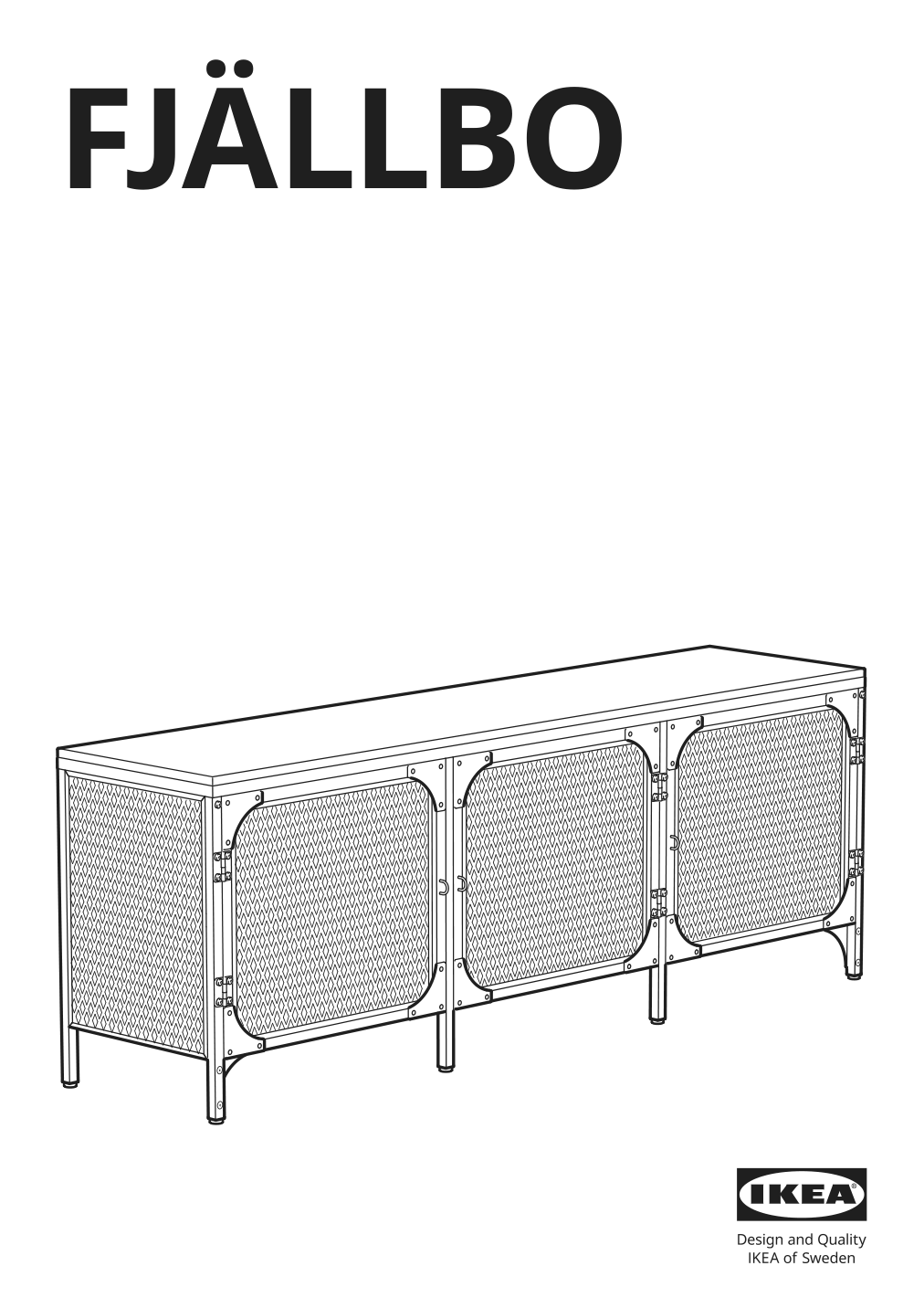 Assembly instructions for IKEA Fjaellbo tv unit black | Page 1 - IKEA FJÄLLBO TV storage combination 791.912.66